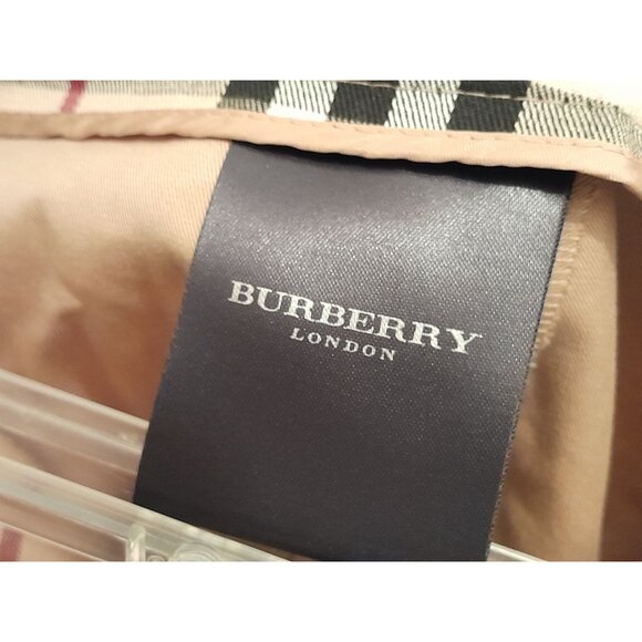 Burberry London Size 10 Designer Preppy Casual Utility Mini Skirt Tan Pockets - Picture 7 of 10